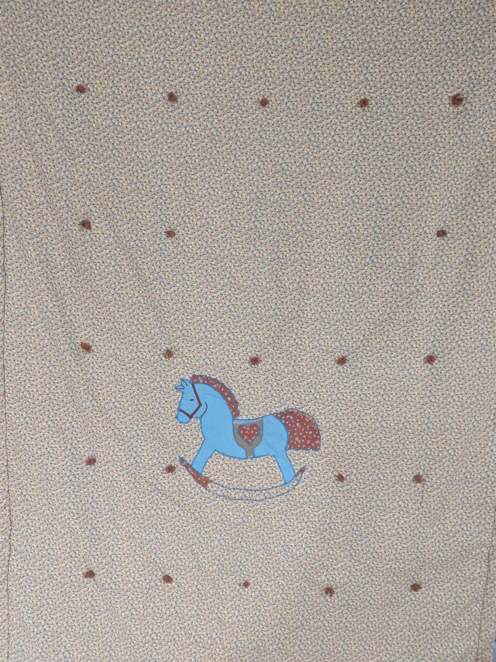 Blue Rocking Horse Applique Quilt